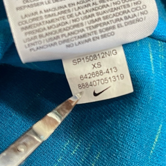 Nike Tech Fleece Women’s Full Zip Moto Jacket Running Cape Hi-Lo Blue Sz XS - Picture 12 of 16